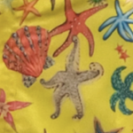 Seashells Board Shorts Yellow - Yellow Print